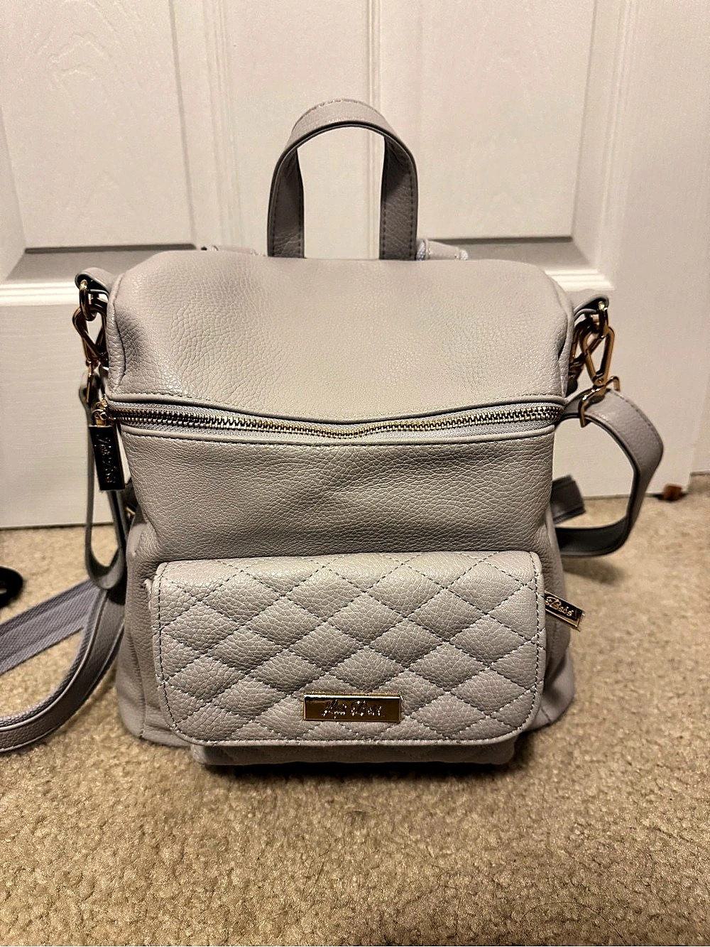 Luli Bebe petit size gray Backpack in Gray Like New Diaper bag